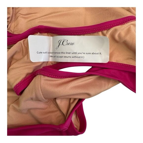 J.Crew High Waisted Bikini Bottoms Swimsuit Magenta Pink Size XXL - Picture 6 of 7
